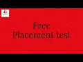 Placement test Online Summer Courses