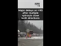Multiple spinouts close I-90 near Snoqualmie Pass