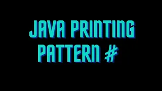 Java Number Printing pattern
