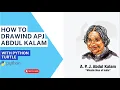 How to draw A P J Abdul Kalam using python