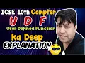 Understanding of User Defined UDF Using a Program ICSE class 10th Computer