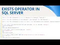 Lagu 59 Exists operator in SQL Server