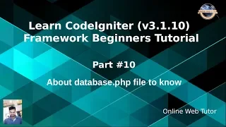 Learn CodeIgniter v3 1 10 Framework Beginners Tutorial - More About Database Keys from file