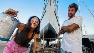 The INDIAN OCEAN BROKE OUR BOAT! Let the BOAT WORK begin! Ep 411