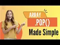 JavaScript Array pop Explained in 5 Minutes Remove Last Element Easily