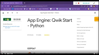 App Engine Qwik Start - Python Qwiklabs GSP067