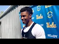 UCLA linebacker Jalen Woods after the Bruins fourth practice of spring camp