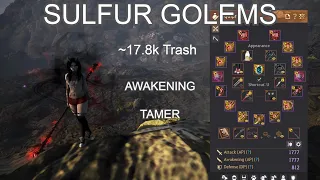 BDO Sulfur Golems Gavinya Coastal Cliff 17 8k Trash L2 Agris Awakening Tamer