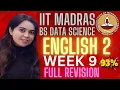 English 2 Week 9 FULL Revision Important Topics For Exam Foundation IIT Madras BS Data Science