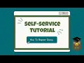 How to Register Quickly in Self-Service