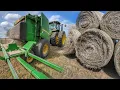 Baling and Hauling a field of Hay