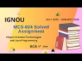 MCS-024 Solved Assignment July--26 BCA 4th Sem IGNOU Assignment Solutions 2025-2026