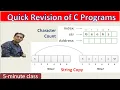 C Programming Character Count of a String String copy from one to another Quick Revision of C