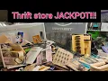 INSANE craft haul at the local thrift store - Unbox with me