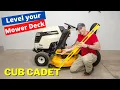 How to level your Cub Cadet mower deck LTX 1000 series