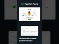 Modern 404 Page with Animation Using HTML CSS
