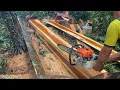 PROSES PEMBUATAN PAPAN DARI KAYU MERBAU MENGGUNAKAN MESIN GERGAJI STIHL MS 070 || CHAINSAW