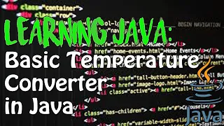 LEARNING JAVA Basic Temperature Converter TUTORIAL