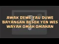 Download Lagu lirik lagu awak Dewe tau duwe bayangan besok Yen wes wayah omah omahan