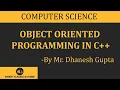 Object Oriented programming in C by Mr Dhanesh Gupta Guru Kpo