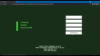 JavaScript student grade calculator