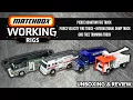 2024 Matchbox Working Rigs Pierce Fire Trucks GMC Tree Trimming Truck International Dump truck