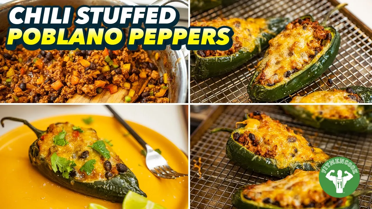 Cheap Meals - Chili Stuffed Poblano Peppers