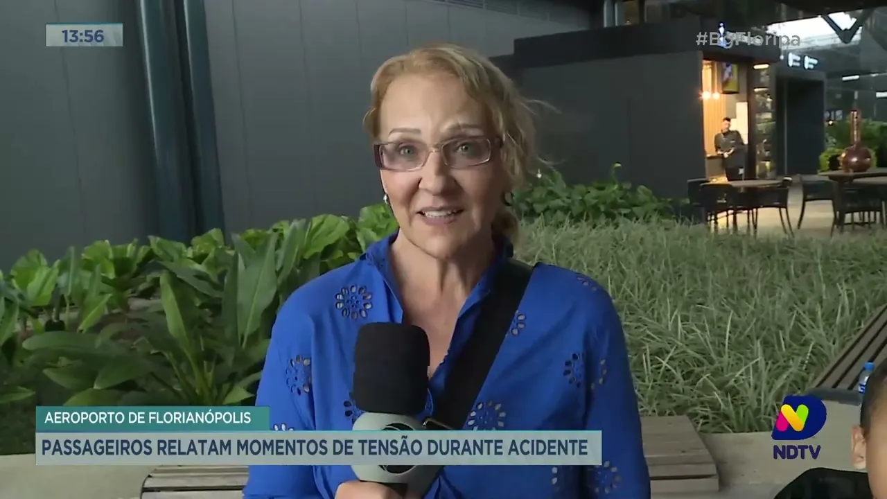 Passageiros relatam momentos de tensão durante acidente com avião, em Florianópolis