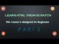HTML Formatting II Part 5