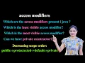 access modifiers in java Hindi access specifiers in java placement java course