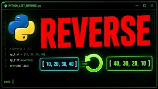 Python List reverse Explained NOT the Same as sort reverse True