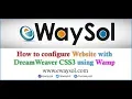 How to configure Website with Dreamweaver CSS3 using Wamp Server eWaySol