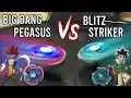 METAL WINGS vs METAL HORNS Big Bang Pegasus F D vs Blitz Striker 100RSF Beyblade Metal Fight