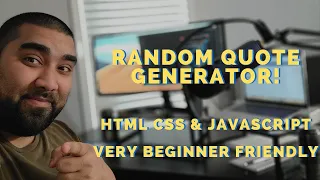 Random Quote Generator HTML CSS Javascript For beginners FreeCodeCamp