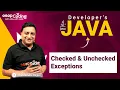 Checked Unchecked Exceptions in Java Exception Handling Java for Developers