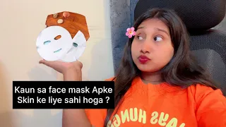 Kaun sa face mask karate jise skin bright aur glowing lage 🎭 #skincare #glowingskin #face-mask