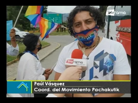 Simpatizantes de Yaku Pérez cierran vías en Azuay