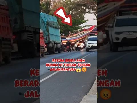 benda besar melintas di tengah jalan pantura #shorts ##shortvideo #viral