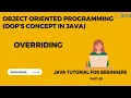 Method Overriding Polymorphism Object Oriented Programming in Java Java Tutorial - Part 25