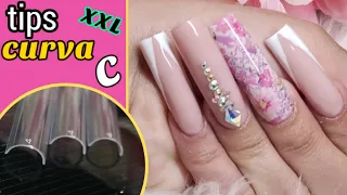 Como Hacer Unas EXTRA LARGAS con TIPS tips con Curva C