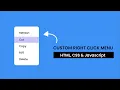 Custom Right Click Menu HTML CSS Javascript