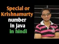 Special number in java krishnamurthy number in java