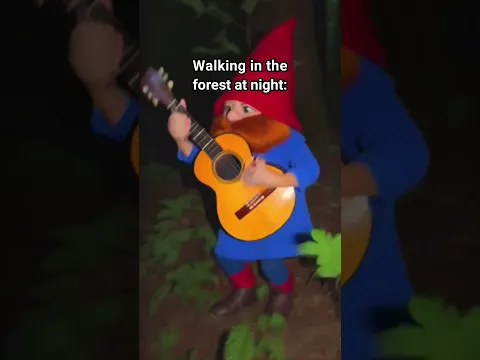 Walking In The Forest At Night.