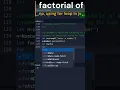Factorial of any number using for loop in Javascript