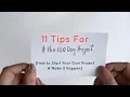 11 Tips for The 100 Day Project