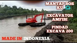 mantap bos ku excavator amfibi excava 200 amphibious pindad made in indonesia alatberatnow