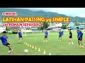 Latihan passing dan variasinya. PENTING utk MEMPERBAIKI kualitas passing pemain sepakbola