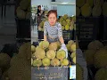 Download Lagu Hardworking Woman Sells Fresh Durian - Fruit Cutting Skills