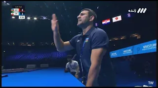 مسابقات کشتی فرنگی قهرمانی جهان نیمه نهایی وزن ۵۵ کیلوگرام پیام احمدی ایران مقابل عزیزلی آزربايجان 