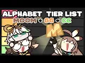 ALPHABET TIER LIST Ranking Letters with holoen - gigimurin holoen